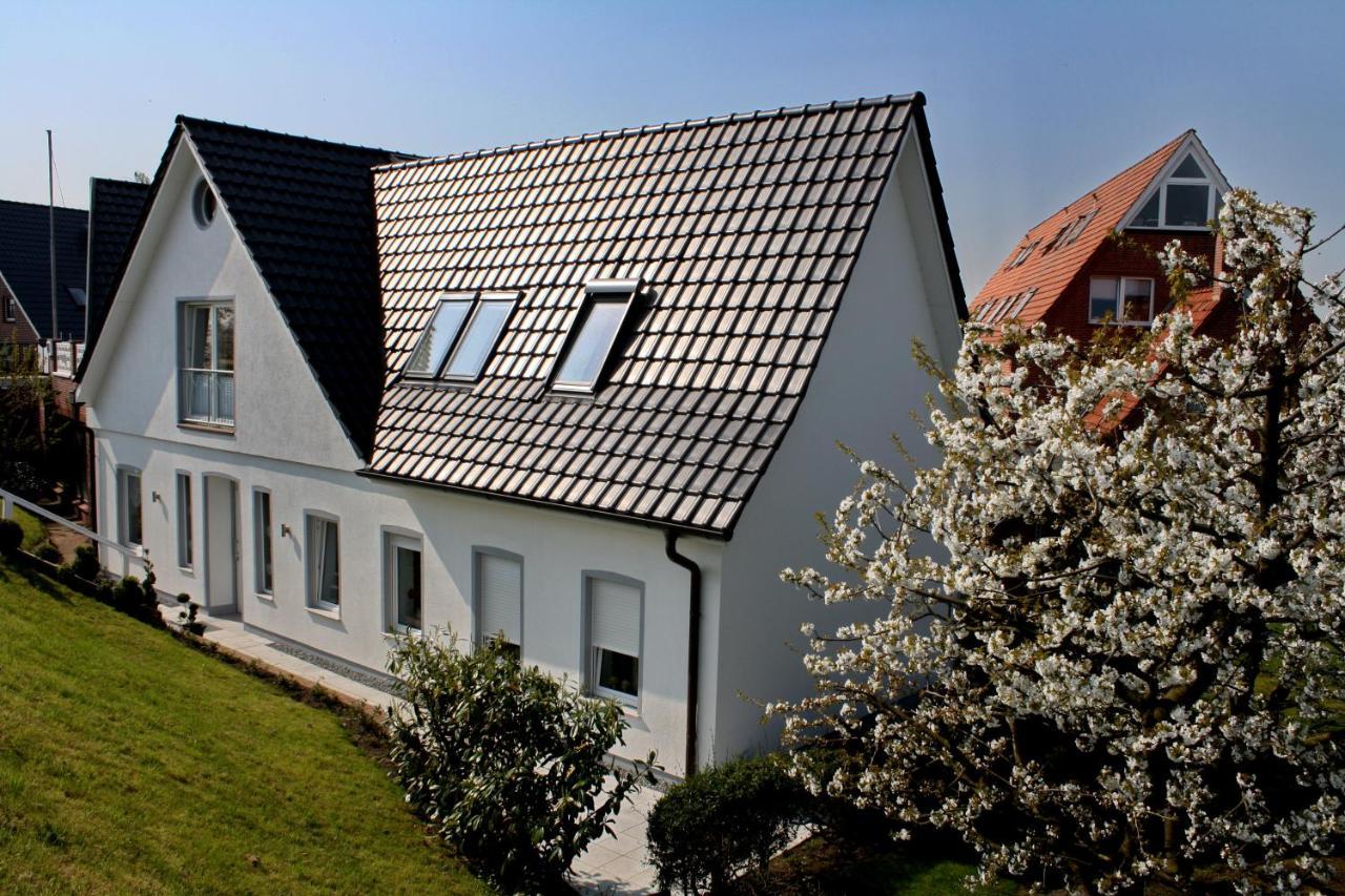 Fewo Elbblick Im Haus Luehegarten Apartamento Grünendeich Exterior foto