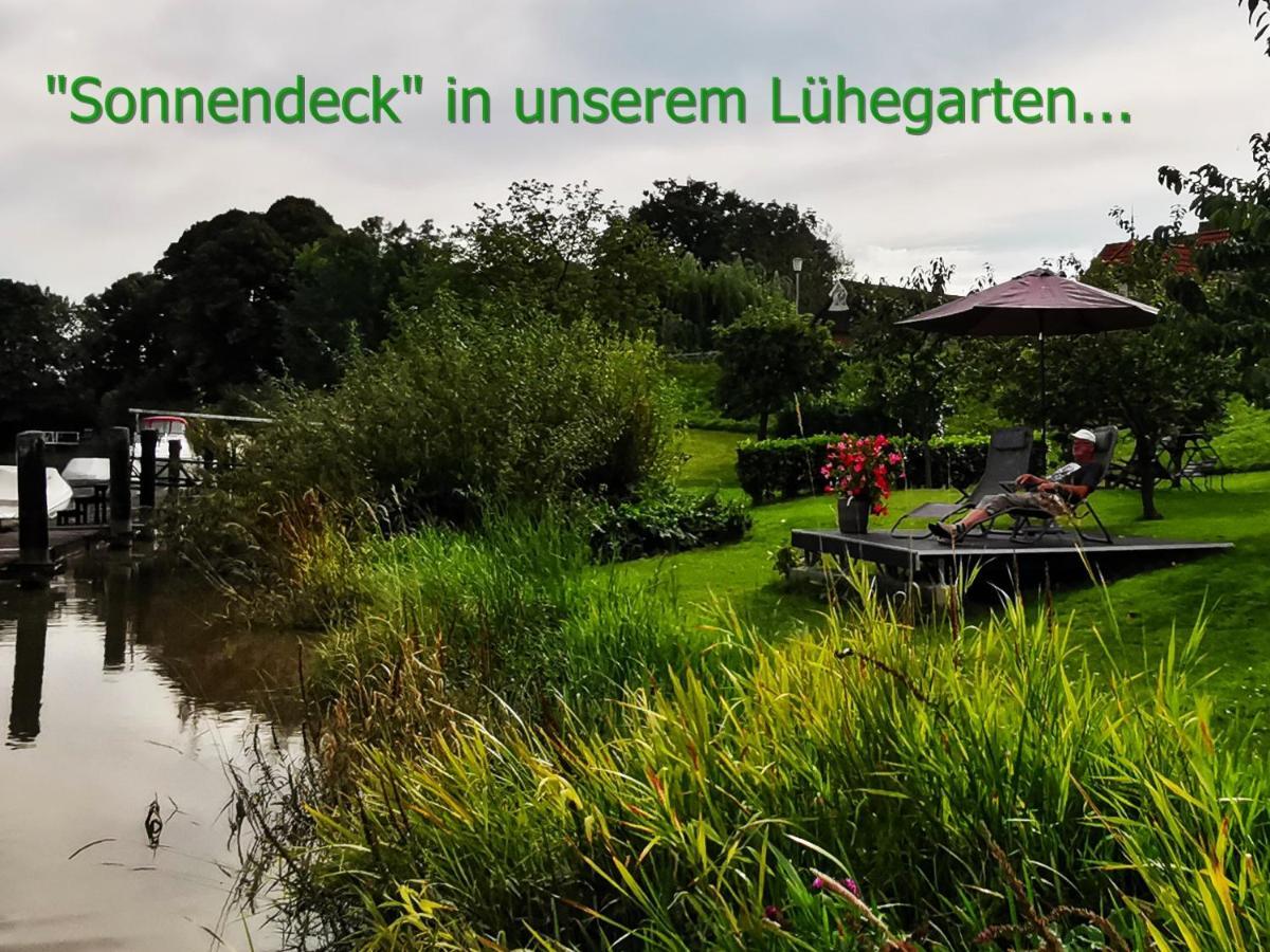 Fewo Elbblick Im Haus Luehegarten Apartamento Grünendeich Exterior foto